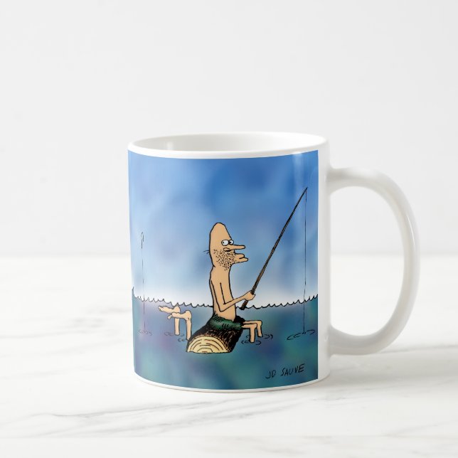 Strange Day Fishing Cartoon Mug (Right)