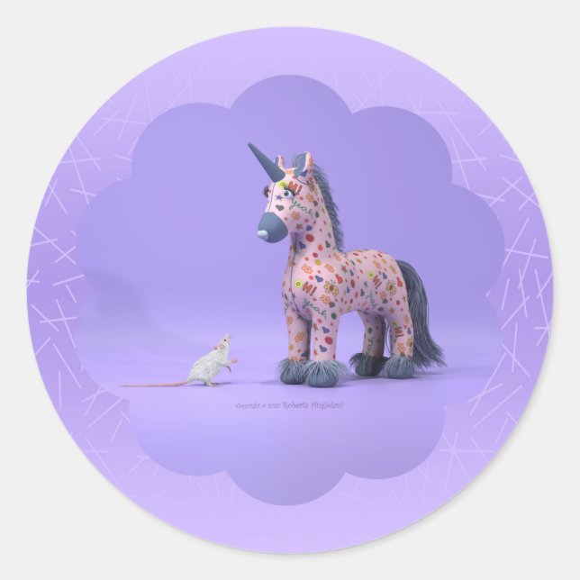 Strange encounter classic round sticker (Front)