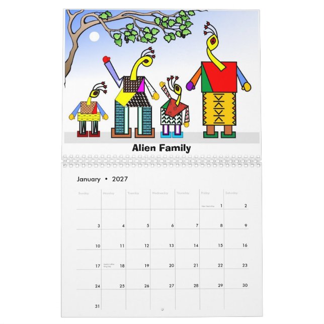 Strange Families 2012 Calendar (Jan 2027)