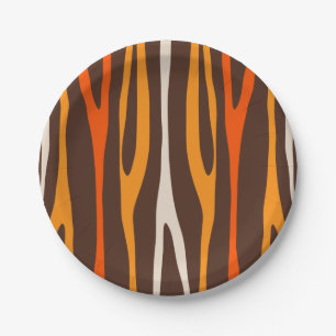 Strange Forest Minimal Modern Abstract Pattern Paper Plate