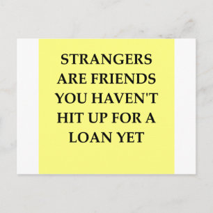 strange friends postcard