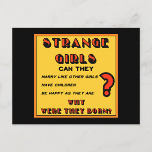 "Strange Girls" Postcard