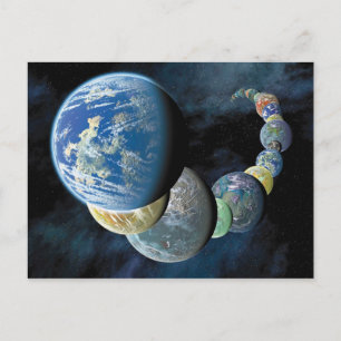 Strange New Worlds Alien Planet Montage Postcard