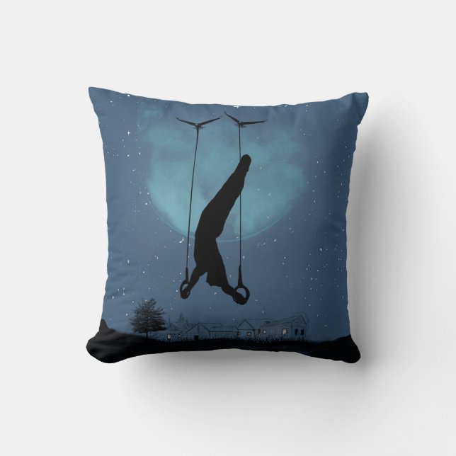 Strange night throw pillow (Front)
