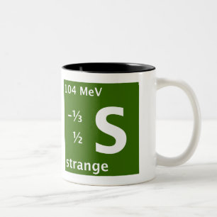 Strange quark (left handed) Two-Tone coffee mug