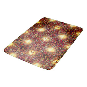 Strange repetition lines generating light circles bath mat