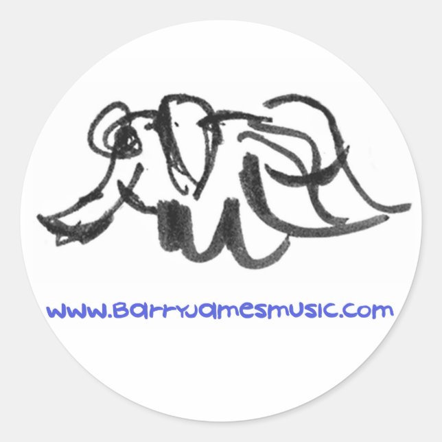 Strange Slumber - Chalk Elephant Classic Round Sticker (Front)