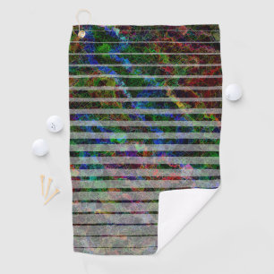 Strange stripes and colorful scratches and lines golf towel