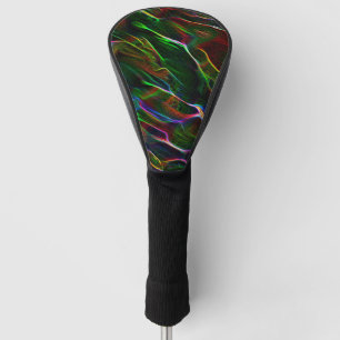 Strange tangle of coloured lines golf head cover