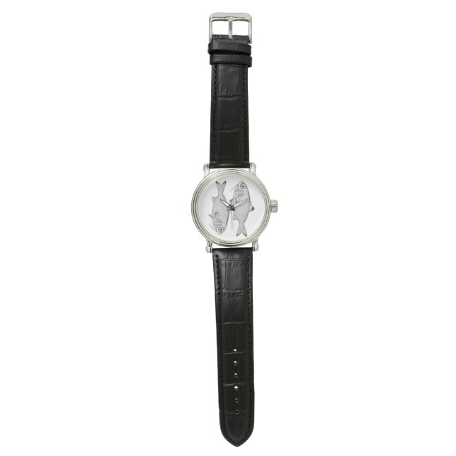 Strange vintage fish drawing watch (Flat)
