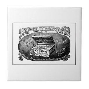 Strange vintage potato advert tile