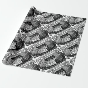 Strange vintage potato advert wrapping paper