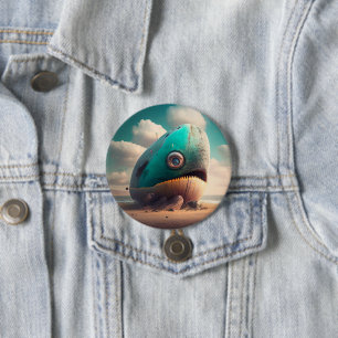 Strange Whale 3 Inch Round Button