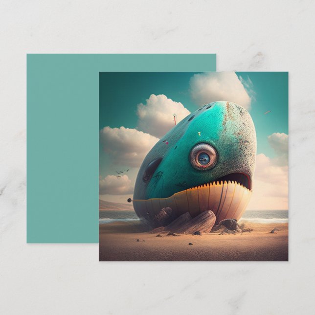 Strange Whale Holiday Card (Front/Back)
