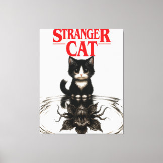stranger cat canvas print