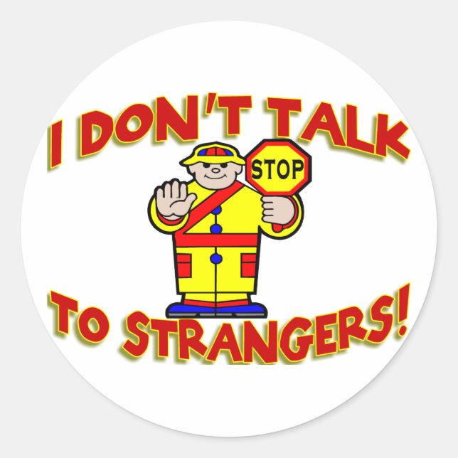 Stranger Danger Classic Round Sticker (Front)