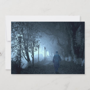 Stranger in the Park in Night Fog