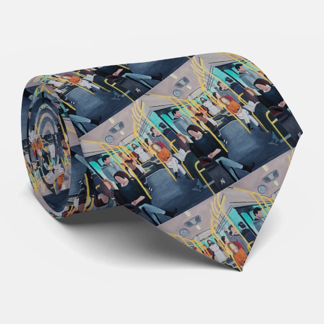 Stranger on the Bus Painting by Alfred Fox Tie (Rolled)