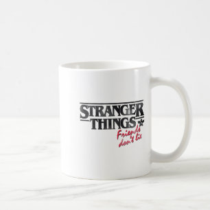 Stranger Things Friends Don't Lie Distressed Text  Coffee Mug