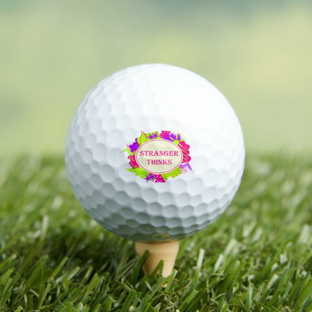 Stranger thinks quote in 80s tv show style golf balls (Insitu Tee)