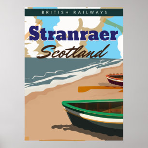 Stranraer Ecosse affiche de voyage vintage