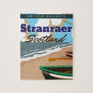 Stranraer Scotland vintage travel poster Jigsaw Puzzle