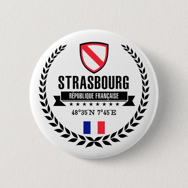 Strasbourg 2 Inch Round Button (Front)
