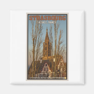 Strasbourg - Cathedral and Trees Magnet