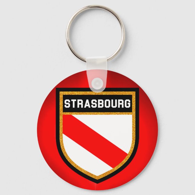 Strasbourg Flag Keychain (Front)