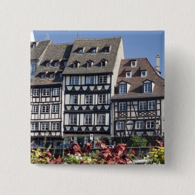 Strasbourg, France 2 Inch Square Button (Front)