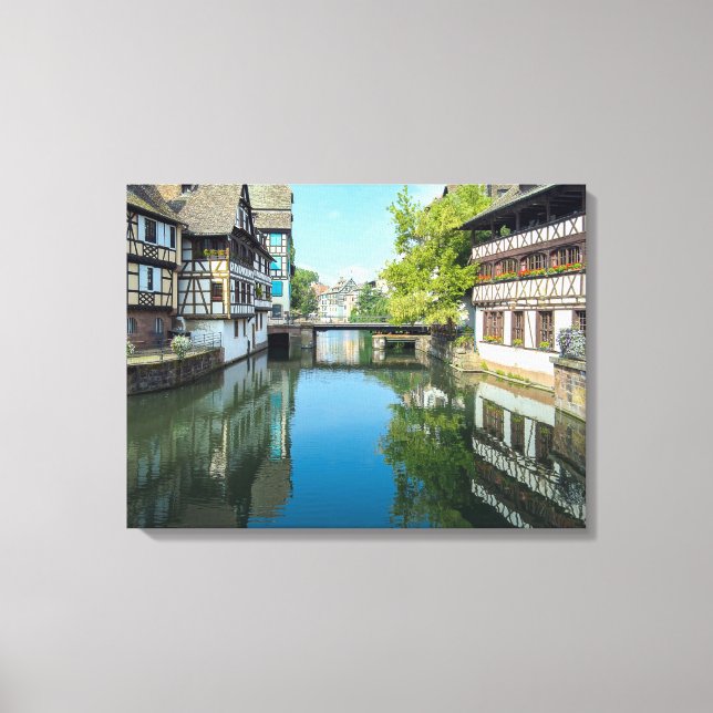 Strasbourg France Canal Canvas Print (Front)