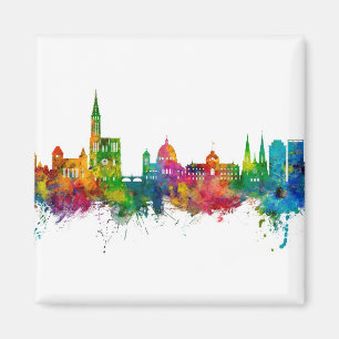 Strasbourg France Skyline Magnet