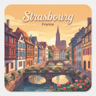 Strasbourg France Square Sticker