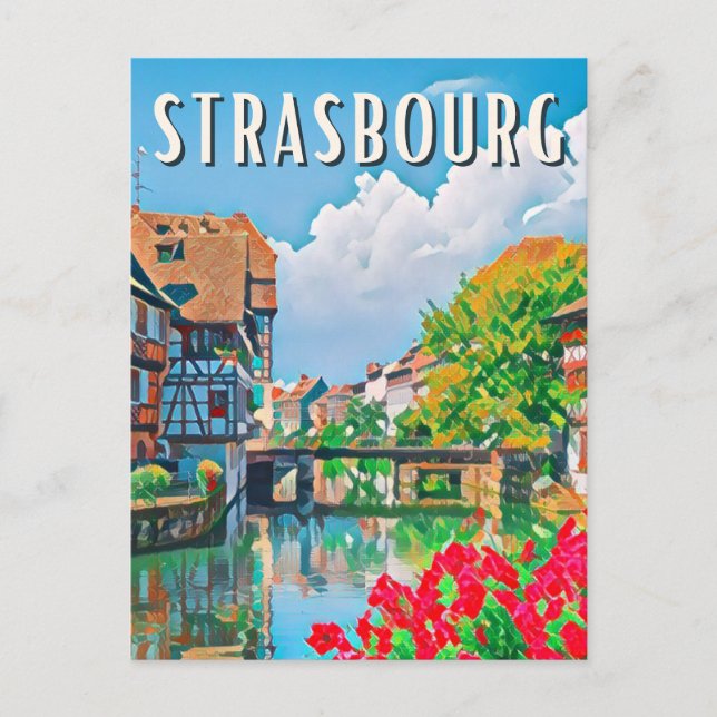 Strasbourg Photo Vintage Postcard (Front)