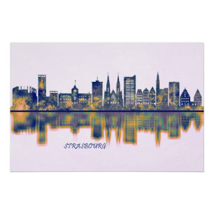 Strasbourg Skyline Poster