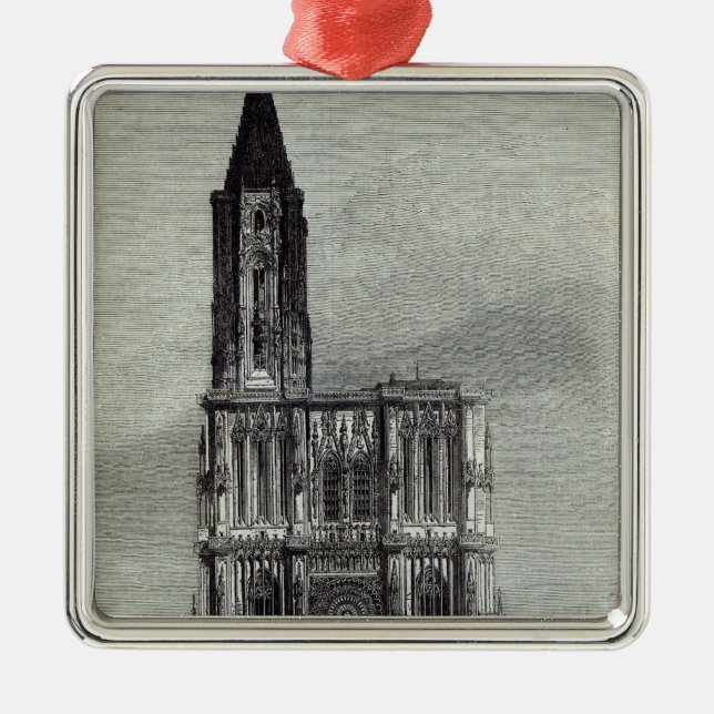 Strasburg Cathedral Metal Ornament (Front)