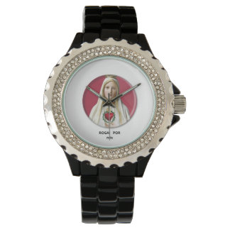 STRASS NS FATIMA LOGO WATCH