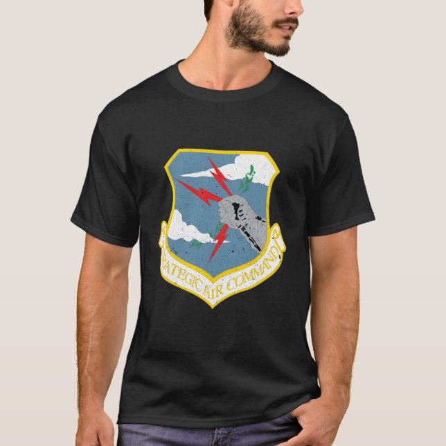 Strategic Air Comd Sac Cold War Grunge T-Shirt (Front)