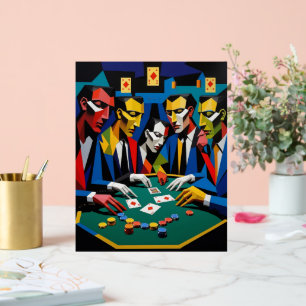 Stratégie de Poker Art Géométrique Abstrait
