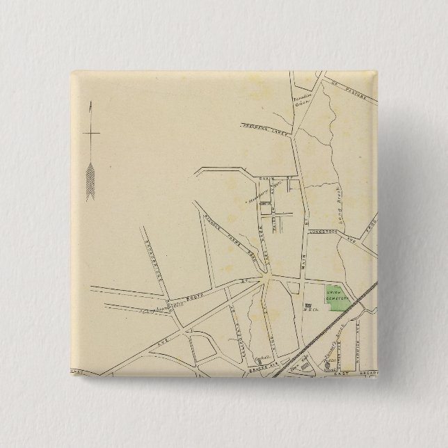 Stratford 2 Inch Square Button (Front)