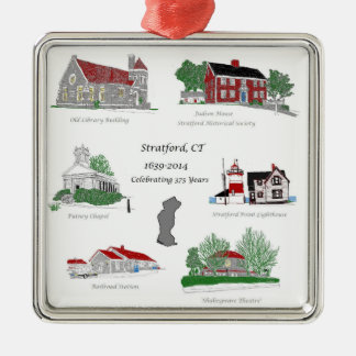 Stratford 375 in Colour Metal Ornament