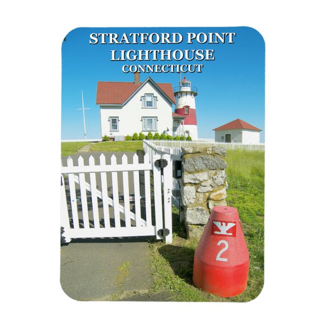 Stratford Point Lighthouse, Connecticut Magnet (Vertical)