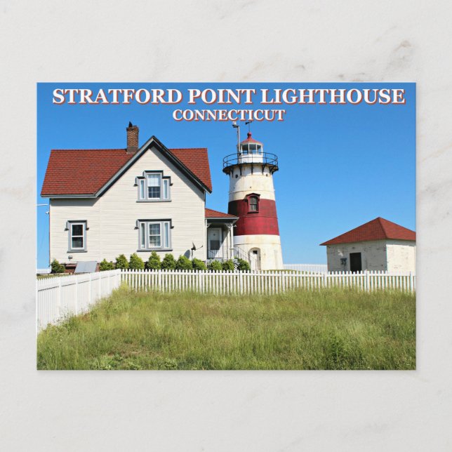 Stratford Point Lighthouse, Connecticut Postcard (Front)