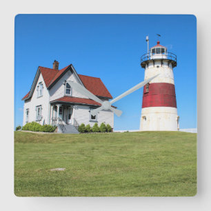 Stratford Point Lighthouse, Connecticut Square Wall Clock