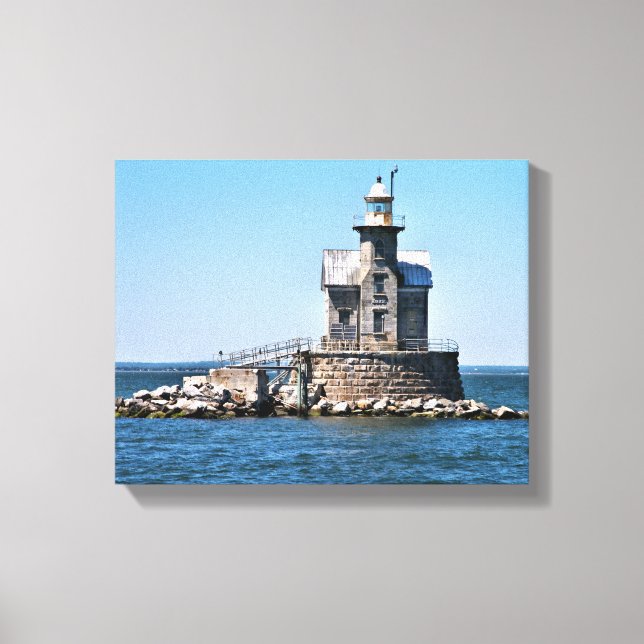 Stratford Shoal Lighthouse, Connecticut Canvas Print (Front)