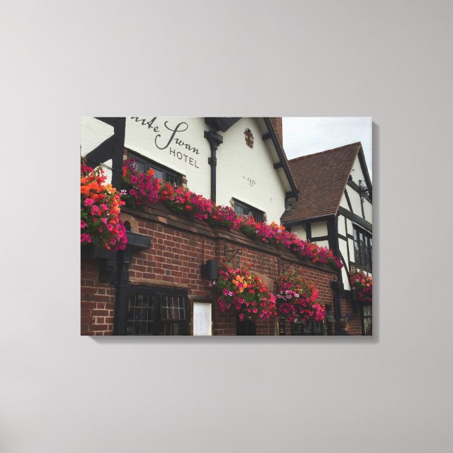 Stratford Upon Avon England UK Tudor Hotel Photo Canvas Print (Front)