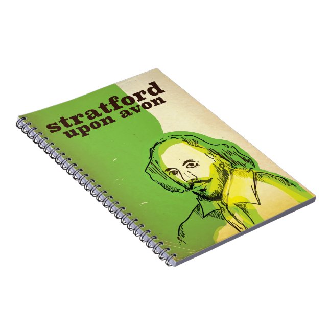 Stratford upon avon old style travel poster notebook (Right Side)