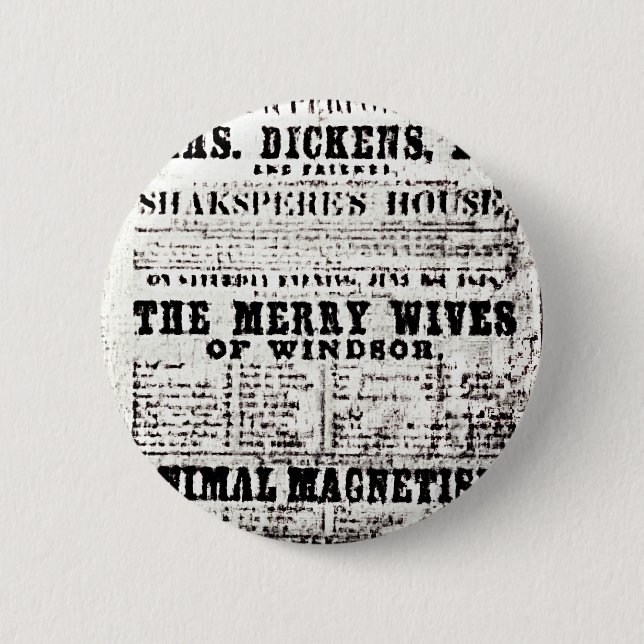 Stratford-upon-Avon Shakespeare's Artifacts3 jGib 2 Inch Round Button (Front)