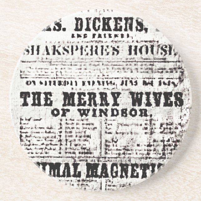 Stratford-upon-Avon Shakespeare's Artifacts3 jGib Coaster (Front)