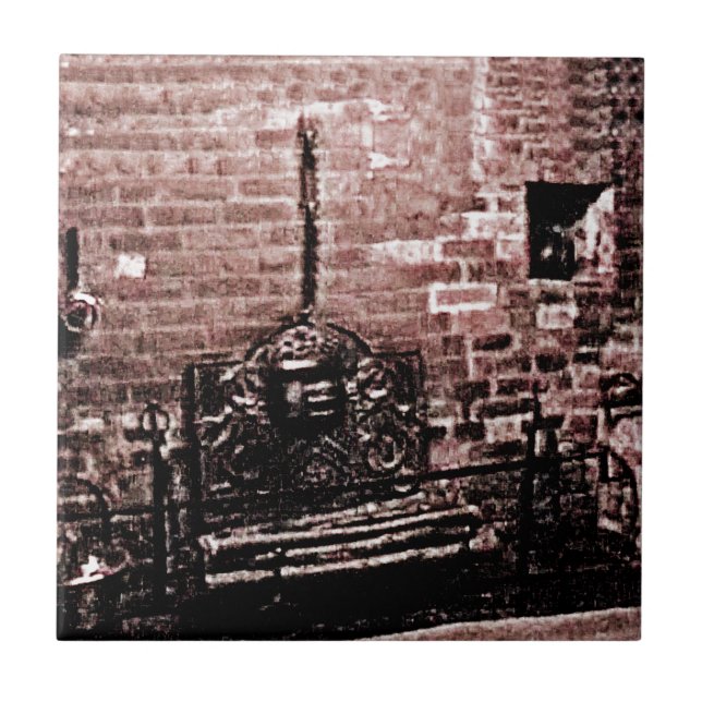 Stratford-upon-Avon Shakespeare's Fireplace jGibne Tile (Front)